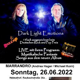MARRANDRO (Michael Korn und Andrea Hager) live mit ihrem Programm: Dark Light Emotions und Das Licht im Schattenwald