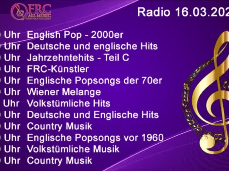 FRC-Radio Sendeplan