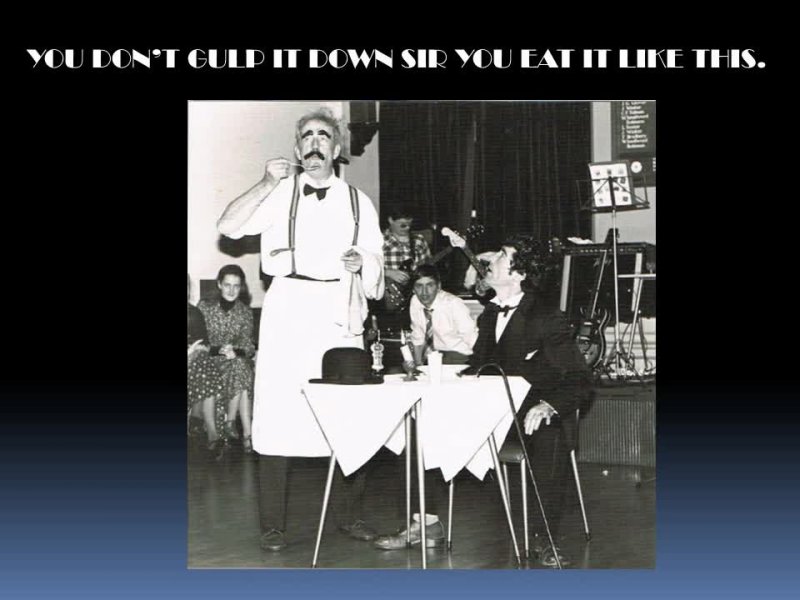 Stevie D as Charlie Chaplin in 'The Restaurant.'