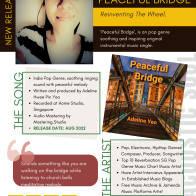 Peaceful Bridge Music Release Promotion Flyer Indie Musician, Adeline Yeo