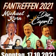 Gert Emig als &Uuml;berraschungsgast beim Fantrffen von Michael Korn & Die Capri,s