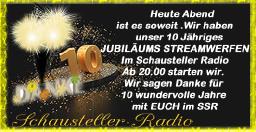 10 Jahre SSR Jubil&auml;um, Heute Streamwerfen mit Verlosung in der Sendung 