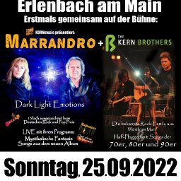 MARRANDRO (Michael Korn und Andrea Hager) und THE KERN BROTHERS im BEAVERS in Erlenbach am Main. 25.09.2022 - Beginn: 15.00 Uhr.