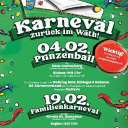 Karneval zurück im Wäth ( Prinzenball )