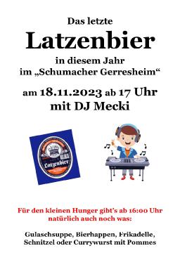 Das letzte Latzenbier für dieses Jahr im " Schuhmacher Gerresheim "