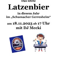 Das letzte Latzenbier f&uuml;r dieses Jahr im " Schuhmacher Gerresheim "