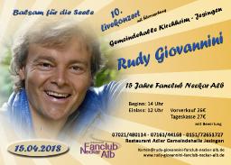 Jubiläumskonzert mit Rudy Giovannini in 73230 Kirchheim-Jesingen.