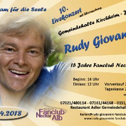 Jubiläumskonzert mit Rudy Giovannini in 73230 Kirchheim-Jesingen.