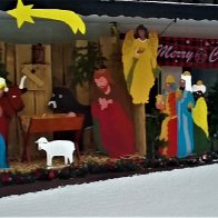 Lebensgro&szlig;e Weihnachtskrippe von Gert gebaut!