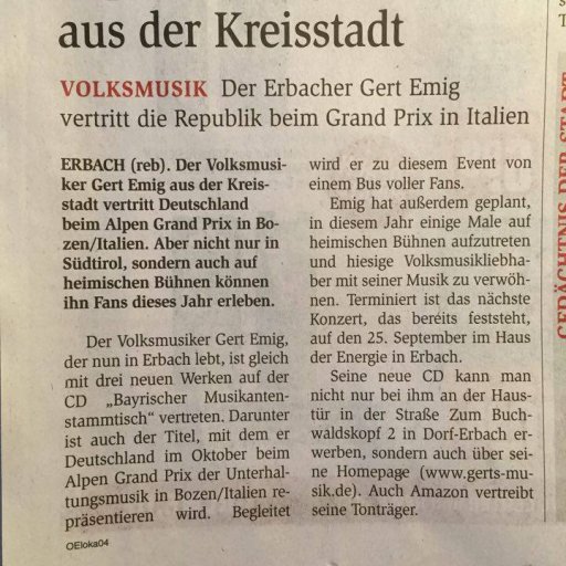 Gert zum S&uuml;dtiroler Grand Prix nach Italien