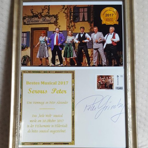 Peter Grimberg - Ersttagsbrief zur Verleihung von SERVUS PETER - Eine Hommage an Peter Alexander.