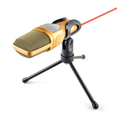 Condenser Microphone 3.5Mm Plug Stereo Mic Desktop Tripod