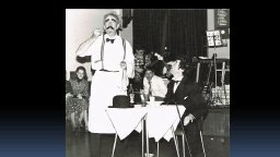 Stevie D as Charlie Chaplin in 'The Restaurant.'
